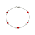 Pulseira de Prata 925 Coração Vermelho com Zircônia – Amor que Brilha no Pulso | Alianças Só Love - Imagem 1
