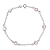 Pulseira Pedra Rosa Zircônia de Prata 925 – Delicadeza e Charme Feminino - Imagem 1