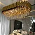 Lustre Pendente Moderno De Luxo Dourado Retangular Cristal L10 E14 Pé Direito Alto/duplo Sala/mesa Jantar - Imagem 7
