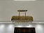Lustre Pendente Moderno De Luxo Dourado Retangular Cristal L10 E14 Pé Direito Alto/duplo Sala/mesa Jantar - Imagem 9