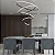 Lustre Pendente Moderno Led 5 Anéis Arcos Luxo Dimmer Bivolt - Imagem 4