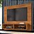 Painel Para Tv Preto Com Nicho Suspenso Nature - Imagem 1