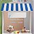 Lojinha Infantil Toldo Com Rodízios Branco Azul Vermelho - Imagem 2