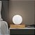 Luminária Led Decorativa Base Madeira Quarto Madeira Natural - Imagem 1