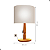 Abajur Luminária De Mesa Madeira Moderno Off White - Imagem 2