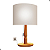 Abajur Luminária De Mesa Madeira Moderno Off White - Imagem 3