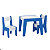 Mesa Infantil Com 2 Cadeiras Branco Azul - Imagem 3