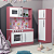 Cozinha Infantil Completa Fogão Geladeira Branco Rosa - Imagem 6