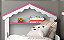 Mini Cama Infantil Casinha Montessoriana Branco Rosa - Imagem 3