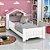 Mini Cama Infantil Casinha Montessoriana Branco Rosa - Imagem 1