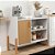 Aparador Buffet Cantinho Café 1 Porta Off White Cedro - Imagem 1