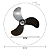 Helice Ventilador Ventisilva 50cm Parede / Coluna Preto - Imagem 1