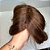 Topo para Cabeça Cabelo Orgânico Castanho 30cm - Imagem 1