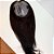 Topo para Cabeça Cabelo Humano Castanho Escuro na Micropele  60cm - Imagem 2