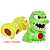 DINO COFRE 7 FRASES NA BOLHA 35CM - SEVEN TOYS - Imagem 1