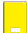 CADERNO BROCHURA CAPA DURA 1/4 COM 80 FOLHAS AMARELO SLIM STIFF - JANDAIA - Imagem 1