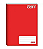 CADERNO BROCHURA CAPA DURA 1/4 COM 96 FOLHAS VERMELHO STIFF - JANDAIA - Imagem 1