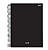 CADERNO ESPIRAL CAPA DURA 1/4 COM 80 FOLHAS STIFF PRETO SLIM - JANDAIA - Imagem 1