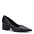 Scarpin de Couro Bico Fino com salto Bloco Baixo Preto Lialine - Imagem 4
