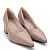 Scarpin de Couro Bico Fino com salto Bloco Baixo Nude Lialine - Imagem 2