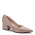 Scarpin de Couro Bico Fino com salto Bloco Baixo Nude Lialine - Imagem 3