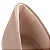 Scarpin Nude de Couro Bico Fino com Salto Bloco Alto Lialine - Imagem 5