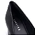 Scarpin Preto de Couro Bico Fino com Salto Bloco Alto Lialine - Imagem 5