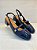 Slingback  Salto Baixo Azul Marinho em Couro Linha Comfort Lialine - Imagem 2