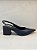 Slingback Bico Fino com Salto Bloco em Couro Lialine - Imagem 1