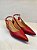 Slingback Bico Fino com Salto Bloco em Couro Lialine - Imagem 5