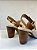 Peep Toe Slingback Paraonda em Couro Texturizado Nude - Imagem 3