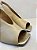 Peep Toe Slingback Paraonda em Couro Nude com Metalizado - Imagem 3