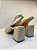 Peep Toe Slingback Paraonda em Couro Nude com Metalizado - Imagem 6