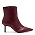 Bota Bico Fico com Salto Fino em Couro Merlot - Imagem 1
