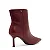 Bota Bico Fico com Salto Fino em Couro Merlot - Imagem 3