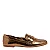 Mocassim em Couro Metalizado Bronze Santa Lolla - Imagem 1