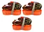 Cinta Catraca Laranja 800kg 5m Kit Com 3 Unidades Para amarração - Imagem 1