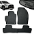 Jogo Tapete Automotivo Corolla Cross Personalizado 3 Peças All Black - Imagem 1