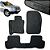 Tapete Automotivo Duster 2012 Até 2015 Personalizado 3 Peças All Black - Imagem 1