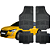 Tapete Automotivo Universal Preto 4 peças Borracha Peugeot 208 Hatch - Imagem 1