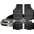 Tapete Automotivo Universal Preto 4 peças Borracha Honda Civic G7 G8 - Imagem 1
