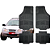 Tapete Automotivo Universal Preto 4 peças Borracha Courier 1997 Á 2013 - Imagem 1