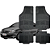 Tapete Automotivo Universal Preto 4 peças Borracha Toyota Etios Sedan - Imagem 1