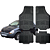 Tapete Automotivo Universal Preto 4 peças Borracha Ford Ka Hatch Todos - Imagem 1
