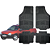 Tapete Automotivo Universal Preto 4 peças Borracha Picape Corsa Á 2003 - Imagem 1