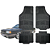 Tapete Automotivo Universal Preto 4 peças Borracha Saveiro Até 1997 - Imagem 1