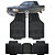 Tapete Automotivo Carpete Borracha Reforçado Com Tunel Saveiro Quadrada - Imagem 1