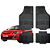 Jogo de Tapete Automotivo Universal Preto 4 peças Borracha Chery Celer - Imagem 1