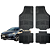 Jogo de Tapete Automotivo Universal Preto 4 peças Borracha Cruze Hatch - Imagem 1