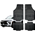 Jogo de Tapete Automotivo Universal Preto 4 peças Borracha Trailblazer - Imagem 1